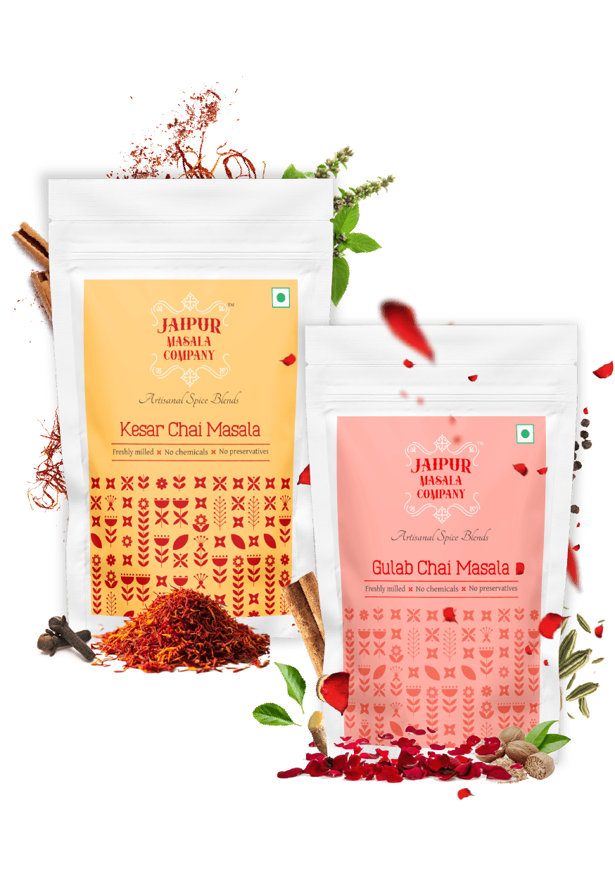 Combo Pack - Kesar Chai Masala & Gulab Chai Masala - Jaipur Masala Company