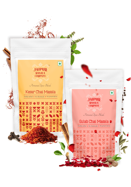 Combo Pack - Kesar Chai Masala & Gulab Chai Masala - Jaipur Masala Company